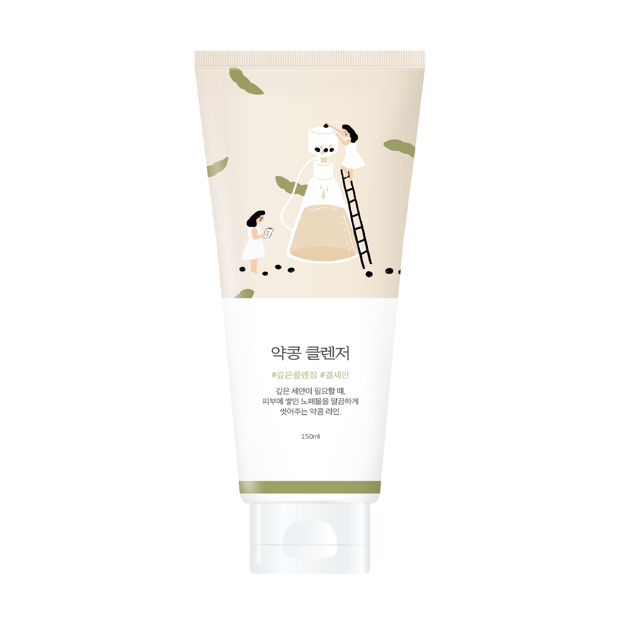 Пінка для глибого очищення шкіри обличчя Round Lab Soybean Cleanser з екстрактом чорних соєвих бобів, 150 мл
